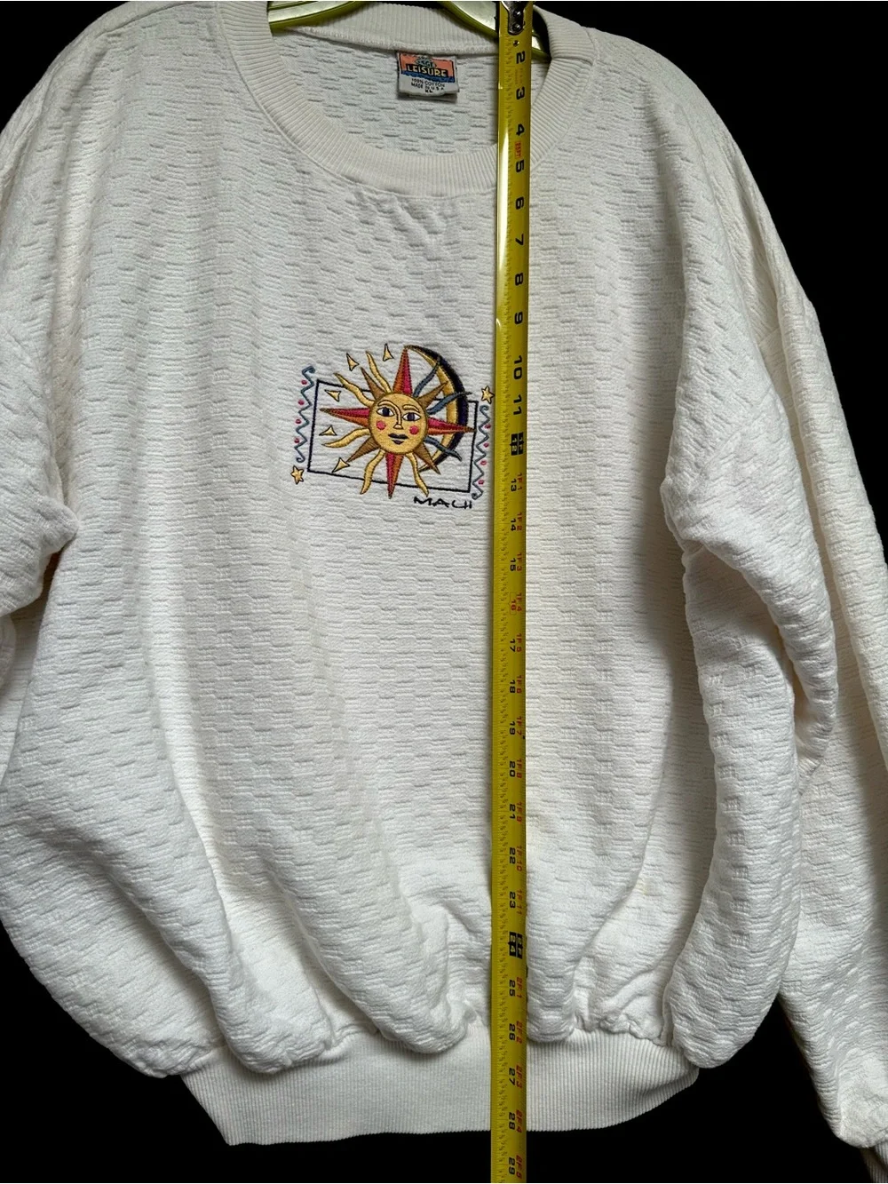 VTG 90S SGT LEISURE SWEATSHIRT PULLOVER MAUI HAWAII CELESTIAL EMBROIDERED XL